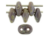 Matubo SuperDuo 2 x 5mm Opaque Light Amethyst Picasso 2-Hole Seed Bead 2.5-Inch Tube