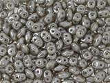 Matubo SuperDuo 2 x 5mm Ashen Gray Luster 2-Hole Seed Bead 2.5-Inch Tube