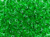 Matubo SuperDuo 2x5mm 2-Hole Green Seed Bead, 2.5-Inch Tube