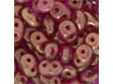 Matubo SuperDuo 2 x 5mm Madder Rose Halo 2-Hole Seed Bead 2.5-Inch Tube