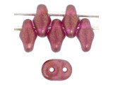 Matubo SuperDuo 2 x 5mm Madder Rose Halo 2-Hole Seed Bead 2.5-Inch Tube