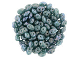 Matubo SuperDuo 2 x 5mm Nebula - Opaque Turquoise 2-Hole Seed Bead 2.5-Inch Tube