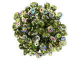 Matubo SuperDuo 2 x 5mm Olivine - Vitral 2-Hole Seed Bead 2.5-Inch Tube