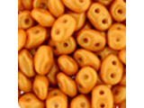 Matubo SuperDuo 2 x 5mm Orange Gold Shine 2-Hole Seed Bead 2.5-Inch Tube