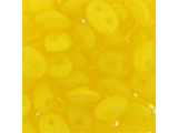 Matubo SuperDuo 2 x 5mm Matte - Milky Yellow 2-Hole Seed Bead 2.5-Inch Tube