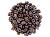 Matubo SuperDuo 2 x 5mm Opaque Umber Matte Nebula 2-Hole Seed Bead 2.5-Inch Tube