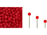 Make your DIY jewelry stand out with these stunning opaque red Finial beads from Starman. These 2mm round-shaped beads with half-drilled center stringing holes are perfect for adding a touch of elegance to your creations. Use them as end beads for head and eye pins or to decorate wire-work ends, kumihimo ends, and more. You can even pair them up with Czech glass Teacup beads or other components for a unique jewelry-making project. Securely attach them with a dab of E6000 adhesive glue. Each tube includes approximately 400 beads, giving you plenty of opportunities to showcase your creativity.