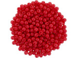 Make your DIY jewelry stand out with these stunning opaque red Finial beads from Starman. These 2mm round-shaped beads with half-drilled center stringing holes are perfect for adding a touch of elegance to your creations. Use them as end beads for head and eye pins or to decorate wire-work ends, kumihimo ends, and more. You can even pair them up with Czech glass Teacup beads or other components for a unique jewelry-making project. Securely attach them with a dab of E6000 adhesive glue. Each tube includes approximately 400 beads, giving you plenty of opportunities to showcase your creativity.