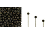 Bring a touch of sophistication to your DIY jewelry designs with these Czech glass finial beads by Starman. These small, round beads feature a half-drilled center hole perfect for accommodating wire ends, cords, and fibers. You can use them to make your own custom head pins or decorate wire-work ends. Plus, with a matte dark bronze finish, they add a touch of earthy charm to your jewelry pieces. Whether you're a seasoned jewelry maker or a newbie, these finial beads are perfect for your next project.