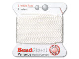 Griffin Bead Cord 100% Silk - Size 14 (1.02mm) White
