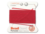 Griffin Bead Cord 100% Silk - Size 10 (0.90mm) Red