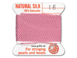Griffin Bead Cord 100% Silk - Size 16 (1.05mm) Dark Pink