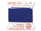 Griffin Bead Cord 100% Silk - Size 12 (0.98mm) Dark Blue