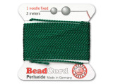 Griffin Bead Cord 100% Silk - Size 14 (1.02mm) Green