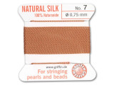 Griffin Bead Cord 100% Silk - Size 7 (0.75mm) Cornelian