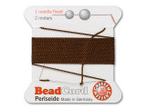 Griffin Bead Cord 100% Silk - Size 5 (0.65mm) Brown