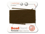 Griffin Bead Cord 100% Silk - Size 12 (0.98mm) Brown