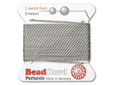 Griffin Bead Cord 100% Silk - Size 14 (1.02mm) Grey