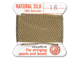Griffin Bead Cord 100% Silk - Size 16 (1.05mm) Beige