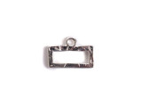 Bring geometric style to your designs with this open frame rectangle hoop pendant from Nunn Design. This pendant has a rectangular shape with an open design. You can use it as-is or use it as a base for wire wrapping or other techniques. This pendant features a versatile silver shine. Inside Dimensions: 13.8 x 4.5mm