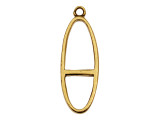 Make your designs stand out with this Nunn Design pendant. This pendant features an elongated oval frame design. A horizontal split is at the bottom, allowing for mixed-media techniques. Try it with resin and epoxy clay. You'll love the geometric style it brings to your projects. Use the loop at the top of the pendant to add this piece to your necklace designs and earrings. Dimensions: 38 x 13.2mm, Hole Size: 2.5mm