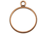 Nunn Design Antique Copper-Plated Pewter Large Beaded Circle Open Pendant