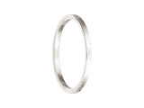 Nunn Design Antique Silver-Plated Brass Thin Hammered Ring Size 6