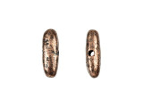 Nunn Design Antique Copper-Plated Pewter 17mm Organic Tube Horizontal Metal Bead