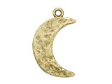 Nunn Design Antique Gold-Plated Pewter Hammered Crescent Moon Charm