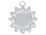 Nunn Design Silver-Plated Pewter Itsy Bezel Sunflower Pendant