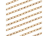 Nunn Design Antiqued Gold Plated 2.3mm Oval Cable Chain by the Foot
