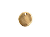 Nunn Design Antique Gold-Plated Pewter Primitive Tag Small Circle Charm