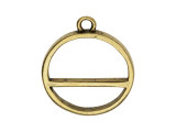 Nunn Design Antique Gold-Plated Pewter Split Large Circle Horizon Open Pendant