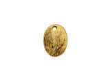 The feeling of open fields fills this small meadow grass charm from Nunn Design. This charm is oval-shaped and features a raised design of tall grass on the front.  The back is flat and plain. There is a hole at the top of the charm so it is easy to add it to your designs. This charm features a classic golden shine. Dimensions: 13.5 x 10mm, Hole Size: 2.0mm