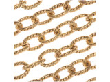 Start your next necklace or bracelet design with this Antiqued Gold Plated Brass Cable Chain from Nunn Design. This chain features lightweight oval links. The plating and finishes are designed to match all Patera findings. Measurements: Chain is 4mm wide. Each link is approximately 5mm long. The wire making up each link is .8mm thick (20 gauge).