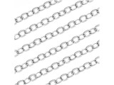 Nunn Design Silver Plated 3.6mm Flat Cable Chain by the Foot