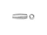 Nunn Design Antique Silver-Plated Pewter 11 x 4mm Double Cone Metal Bead (2 Pieces)