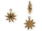 Nunn Design Antique Gold-Plated Pewter Tiny Bezel Burst Pendant