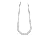 Go for a modern look with this Nunn Design pendant. This wire frame takes on an elongated horseshoe shape. The curve of the horseshoe features a flattened dimension. The ends of the frame feature holes so you can easily add it to projects. Layer this frame with other contemporary pieces, fill it with resin or epoxy clay, wire wrap around it, and more. It would even look wonderful as-is. It features a versatile silver color that will work anywhere.