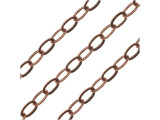 This textured cable chain is from the Elements of Inspiration collection by Nunn Design. This chain is copper-plated with an antiqued finish. This chain is a great starting point for your next necklace or bracelet design. The links are oval in shape and textured on both sides. Measurements: Each link is 4mm long, and 2.5mm wide.