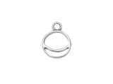 You'll love the geometric style of this Nunn Design pendant. This pendant features a circular frame design with a smaller circle cast within the larger frame, creating a crescent style. It's great for mixed media techniques or you can wear it as-is. Use the loop at the top of the pendant to add this pendant to your necklace and earring designs. Dimensions: 16.5 x 12.7mm, Hole Size: 2.5mm