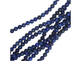 The lapis lazuli 4mm round beads from Dakota Stones feature color that resembles gold stars glittering in a deep blue night sky. These small, round beads feature deep blue color flecked with gold. Lapis lazuli is a semi-precious stone that contains primarily lazurite, calcite and pyrite. It was among the first gemstones to be worn as jewelry and worked on. Metaphysical Properties: Lapis lazuli is said to enhance insight, intellect and awareness.Because gemstones are natural materials, appearances may vary from bead to bead. Each strand includes approximately 52 beads.