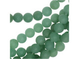 Dakota Stones Matte Green Aventurine 8mm Round Bead Strand