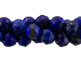 Bold blues fill these Dakota Stones 6mm lapis double heart star cut beads. These beads feature diamond cut double heart facets that help them catch the light. These lapis gemstone beads have a deep blue color with golden speckles throughout. They would make a strong statement in any design. Metaphysical Properties: Lapis is said to enhance insight, intellect, and awareness. Because gemstones are natural materials, appearances may vary from piece to piece. Each strand includes approximately 64 beads. Dimensions: 6mm