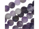 Dakota Stones Matte Dog Teeth Amethyst 6mm Round 8-Inch Bead Strand