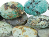 Dakota Stones 10x14mm Matte African Turquoise Jasper Oval Bead Strand