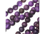 Dakota Stones Purple Crazy Lace Agate 4mm Round 8-Inch Bead Strand