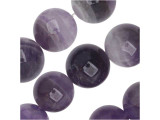 Decorate your designs with natural purple beauty. These beads feature cloudy purple colors mixed with swirling white color. These beads are perfectly round and large enough to stand out in any design. These beads would give necklaces and bracelets pops of pretty color. Mined in Africa, dog teeth amethyst is a combination of amethyst and white quartz mixed together in a striped, chevron pattern. It is named for its resemblance to the dog tooth violet. This stone is also known as chevron amethyst. Metaphysical Properties: Dog teeth amethyst is said to help remove resistance to change and to dissipate and repel negativity of all kinds.Because gemstones are natural materials, appearances may vary from bead to bead. Each strand includes approximately 20 beads. Our amethyst beads have nice, deep color, but may show natural inclusions.