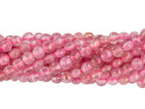 Add gleaming accents to designs with these Dakota Stones beads. These small gemstone beads feature a circular shape with a puffed edge and a diamond-cut faceted face. The surface catches the light in a multitude of directions. Use these small beads as accents of color and shine in all kinds of jewelry projects. Strawberry quartz is a translucent, milky-pink silicon dioxide mineral. Its needle-like inclusions of hematite are iridescent red. Metaphysical Properties: Quartz has been highly valued by virtually every civilization throughout history, often used in healing and meditation, as religious objects in funerary rites, and to dispel evil. Because gemstones are natural materials, appearances may vary from piece to piece. Each strand includes approximately 100 beads.