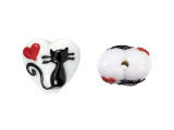 Loving Cat Heart Focal Bead